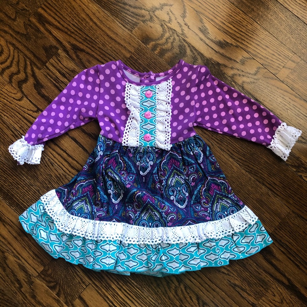 Ricrac and ruffles boutique dress